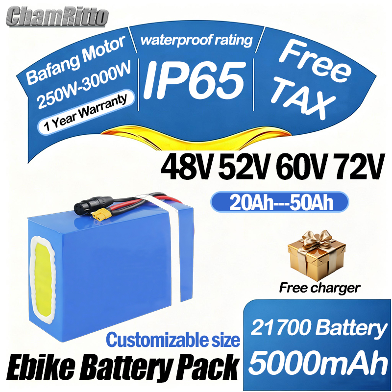 60V 30Ah 21700 Battery Pack - 60V 72V 2000W 전기 자전거 배터리